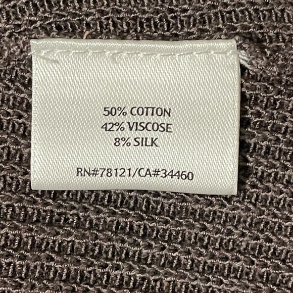 Eileen Fisher silk blend open front long line cardigan, knit sweater - Picture 5 of 6